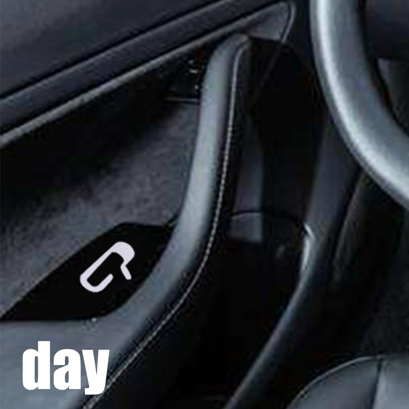 For Tesla Model 3 8PCS/Sheet Open Door Exit Vinyl Sticker Decal White PVC Interior Decoration Button Reminder TREYUES | Автомобили и