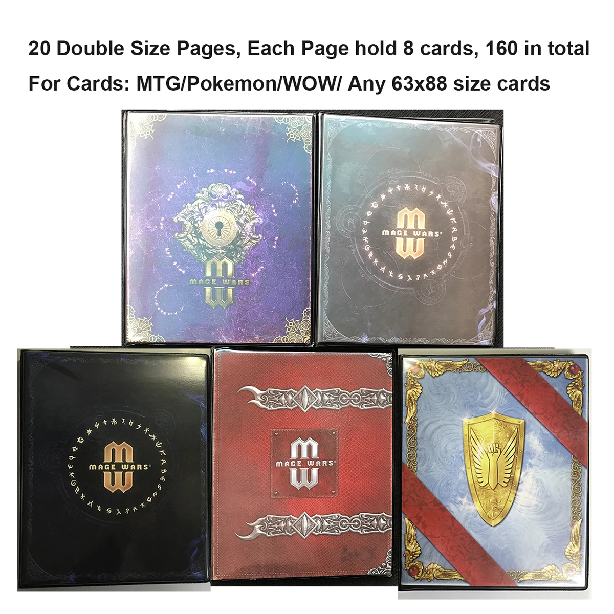 

Коллекция топ-загрузок, альбом с 160 картами на заказ, фиксированная карта на 20 страниц, книга для хранения TCG, новинка, подарок для MGT/YU-GI-OH/PokeTCG/FOW