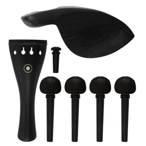 Скрипка, часть 44, полированные черные колышки, Винтажный дизайн, полированный проект EbonyTP