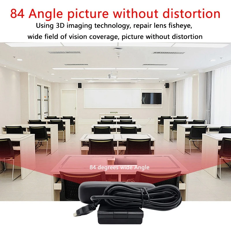 

J173C 1080P Camera, High-Definition Ultra-Wide-Angle Remote Video Network USB Camera for PC, Laptop, Etc.