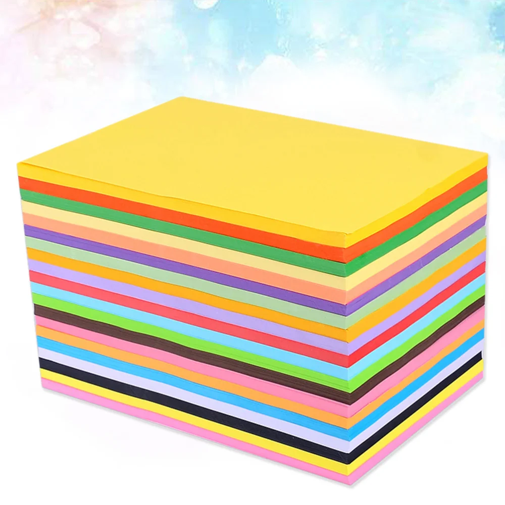 

100PCS Colored Copy Paper DIY Hand Craft Paper Paper Folding for Kids Size A4(Mixed 20 Color)