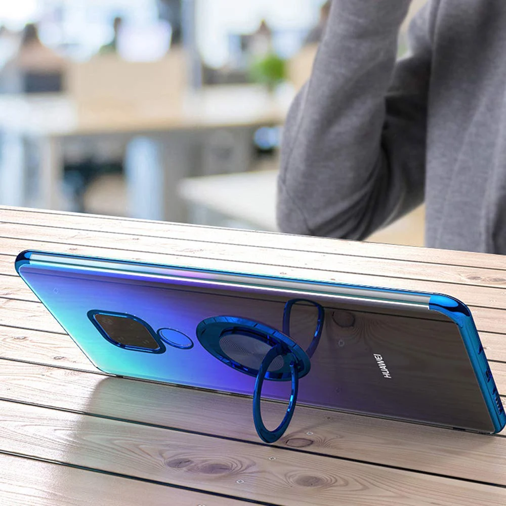 Магнитный автомобильный держатель-кольцо для Huawei P30 P20 Lite Pro мягкий чехол из ТПУ с
