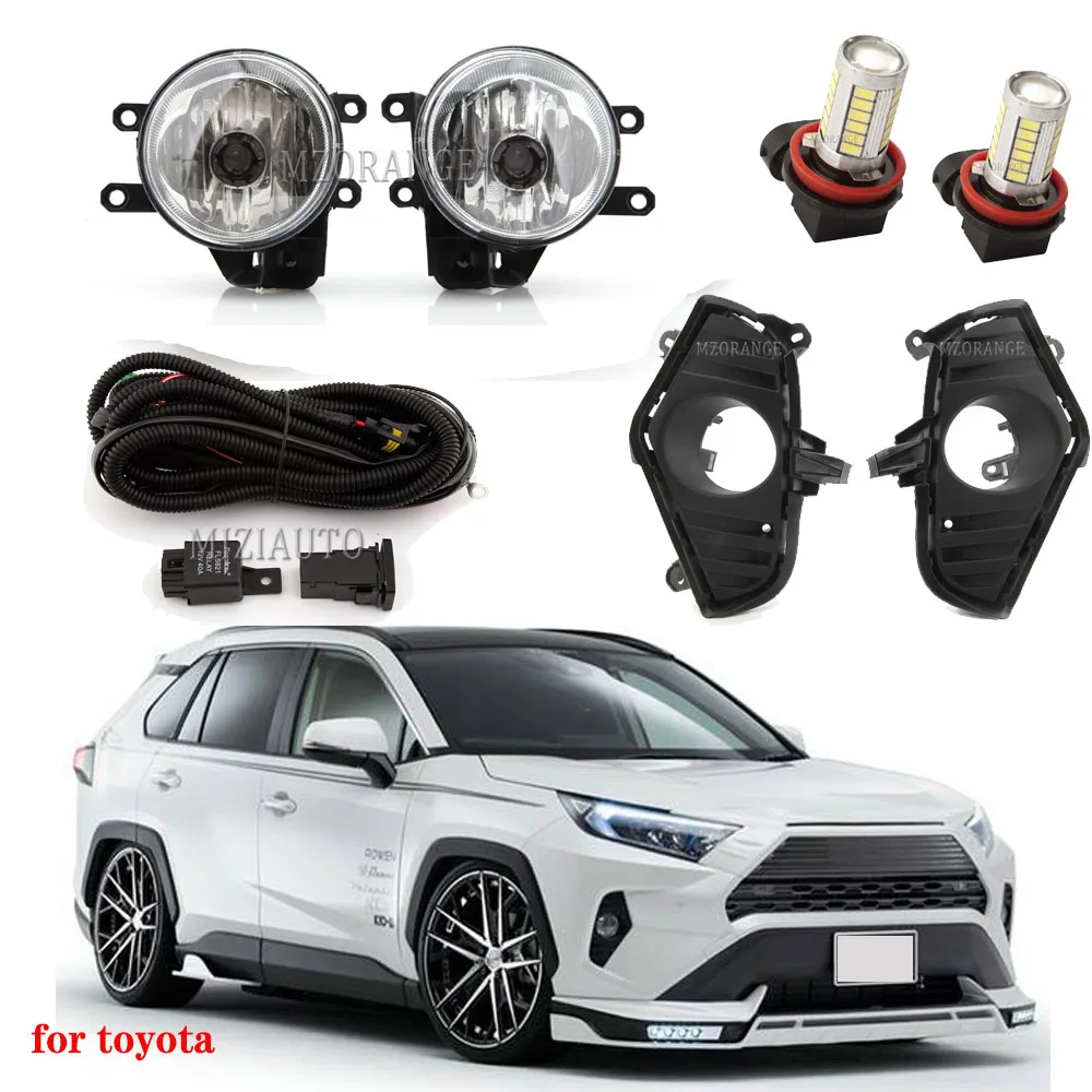 Автомобильные противотуманные фары в сборе комплект светодиодов для Toyota RAV4 2018 2019