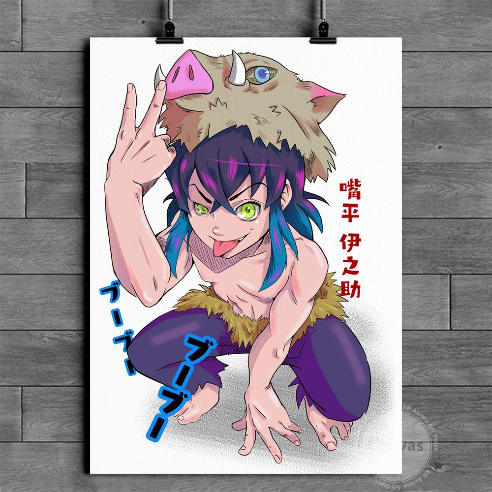 

Anime Inosuke Demon Slayer Poster Pictures Home Manga Decoration Paintings Canvas HD Prints Wall Art Modular Living Room