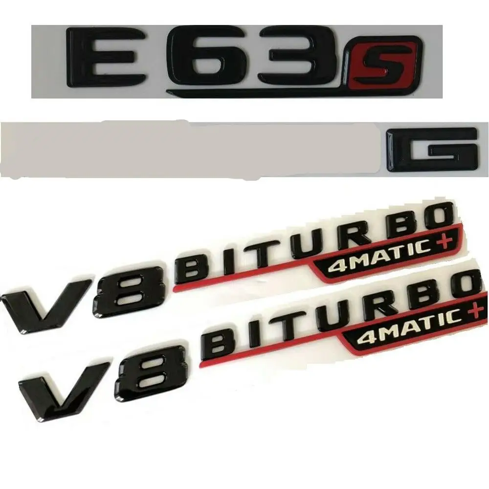 Блеск для губ черный красный E63s V8 BITURBO 4matic + Знак Эмблемы Для AMG W213|Эмблемы| |