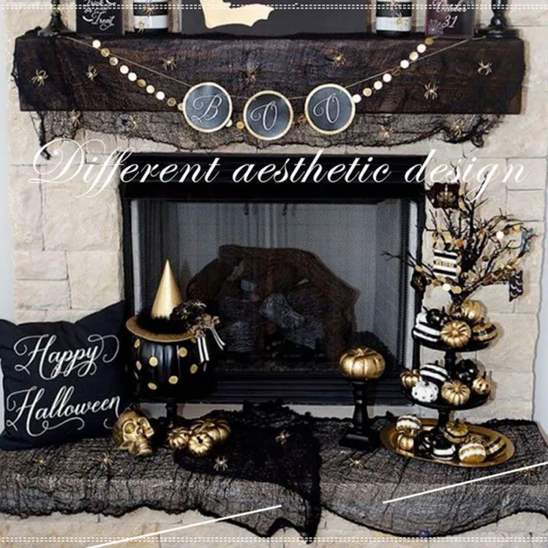 

Halloween Gauze Decoration Household Grid Decoration Portable Festive Party Supplies 2020
