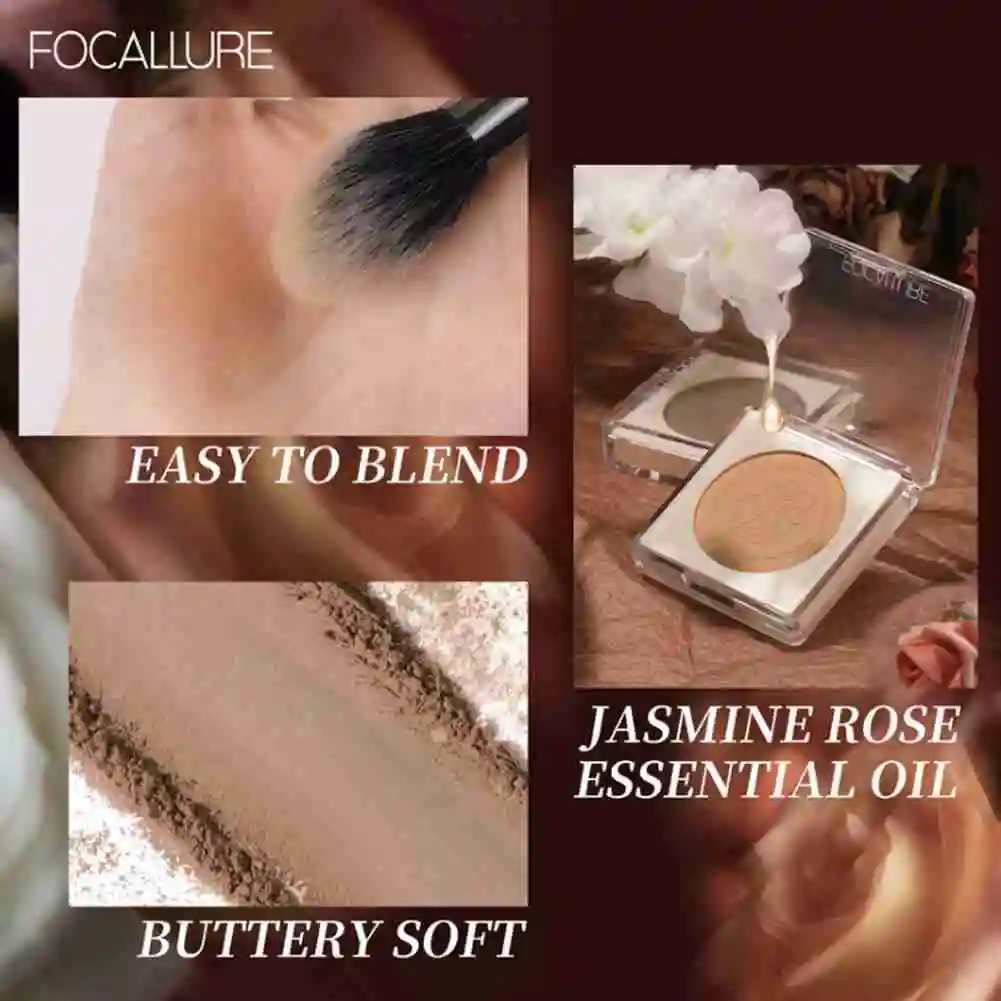 

Rose Flower-like Contour 3 Colors Powder Texture Is Fine, Soft And Even Skin Tone Waterproof And Durable Portable Makeup