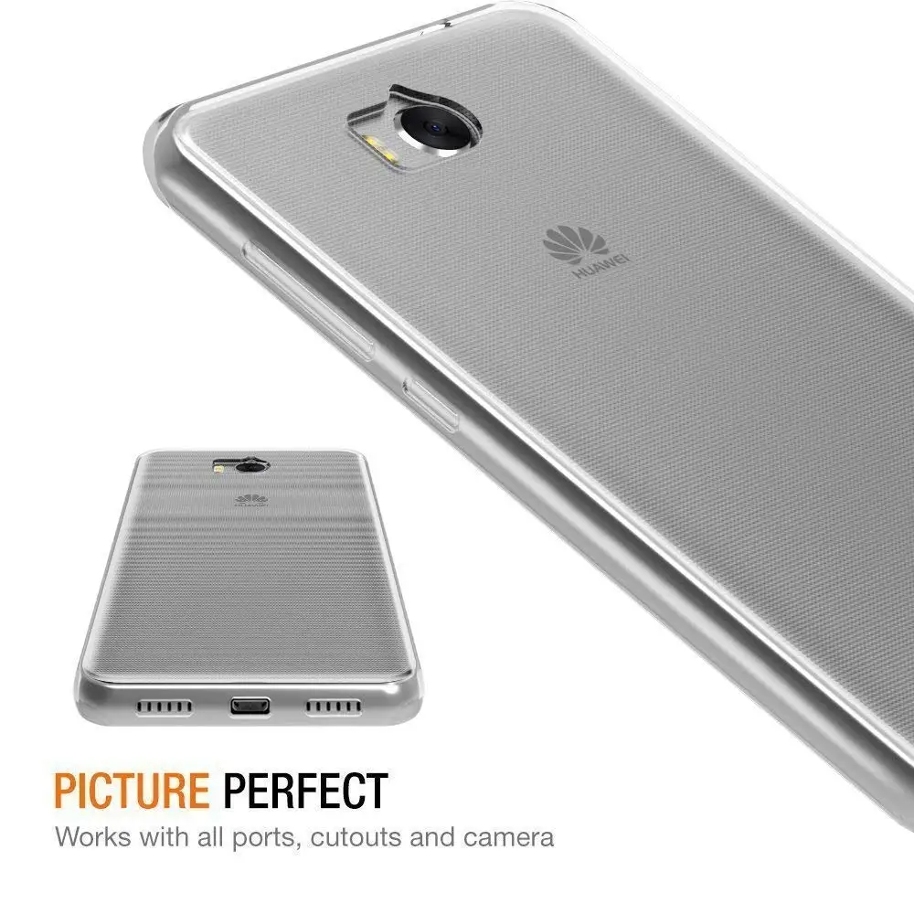 silicone phone case cover for huawei y5 y6 2017 honor 6 play nova young mya l22 soft tpu clear transparent 360 protective gel free global shipping