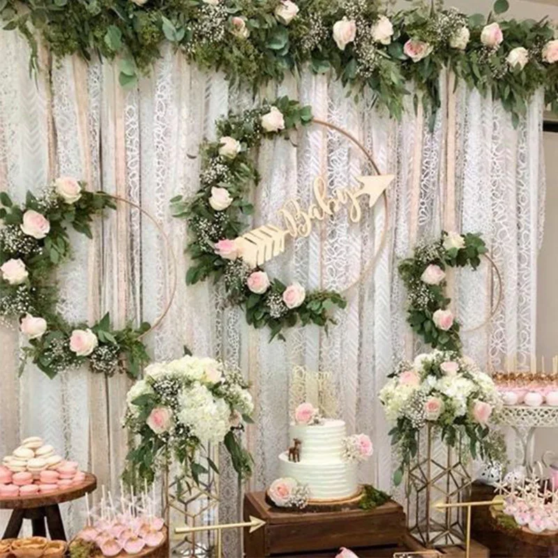 Деревянное бамбуковое кольцо 10-29 см венок гирлянда домашний декор цветочным