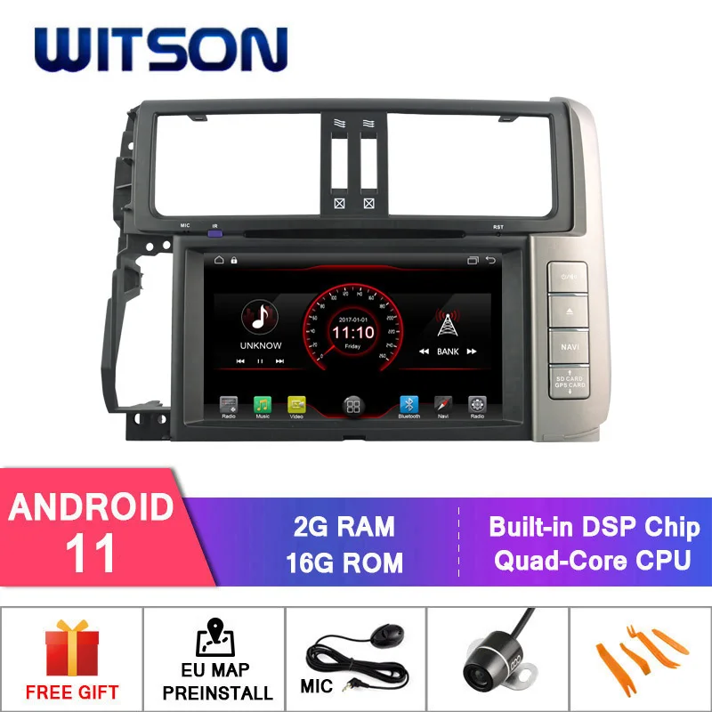 Автомобильная аудиосистема WITSON Android 11 для TOYOTA PRADO 150 GPS-навигатор с GPS MirrorLink