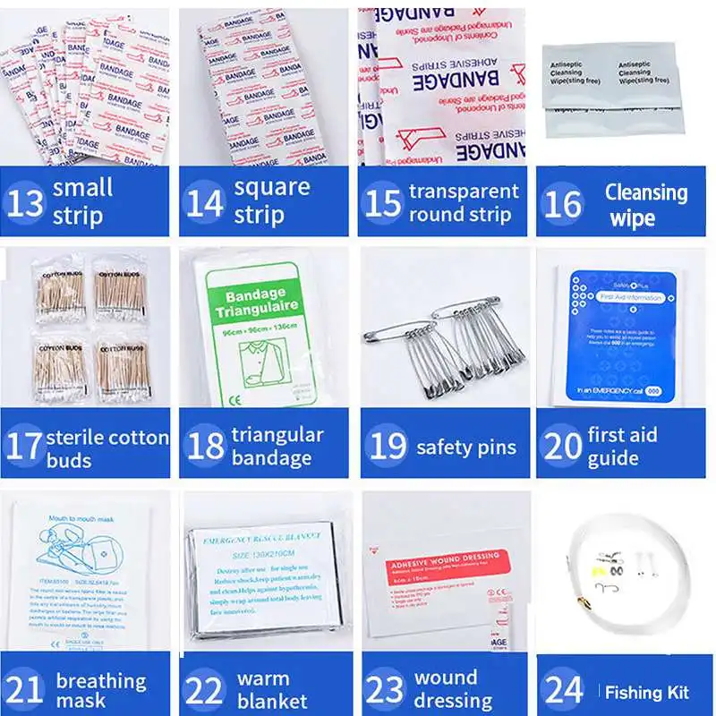 451/200 Pcs Home First Aid Kit Emergency Bag Outdoor Survival for Office Car Camping Travel Sports | Безопасность и защита