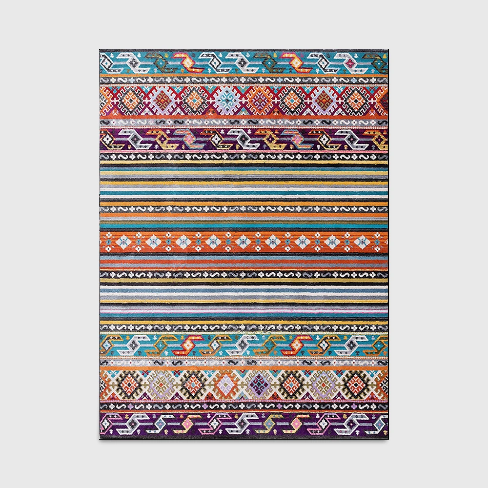 Этнический геометрический Коврик в разноцветную полоску богемном стиле для
