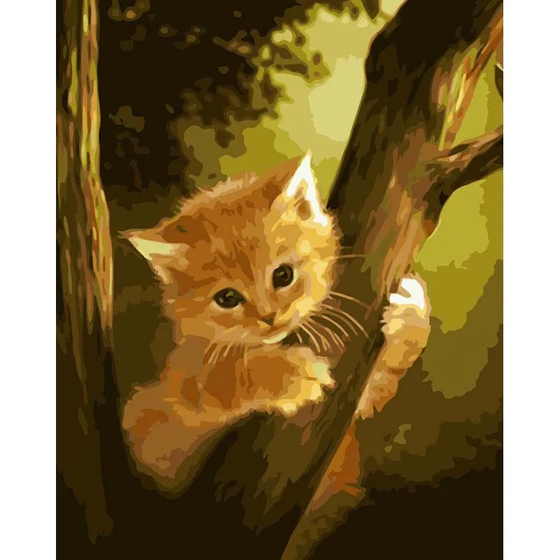 

The branches of the cat Painting Diy Digital Painting By Numbers Modern Wall Art Picture For Home Wall Artwork