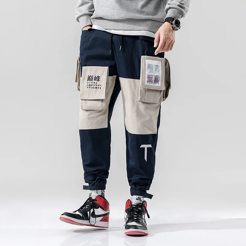 Длинные брюки с несколькими карманами Новинка в японском стиле уличная мода