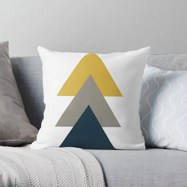 

Triangle Trio Minimalist Geometric in L Soft Throw Pillow Cover Print Pillow Case Waist Cushion Cover Pillows NOT Included