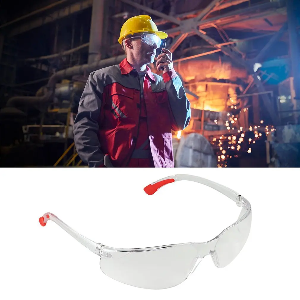 

New Safety Glasses Lab Eye Protection Protective Eyewear Clear Lens Workplace Safety Goggles Anti-dust Supplies