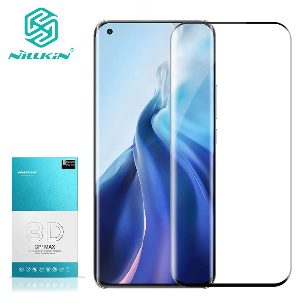 Para Xiaomi Mi 11 Mi11 Pro de Nillkin 3D CP + Max la cobertura completa de vidrio templado para Xiaomi Mi 11 Ultra Protector de pantalla pel&iacute;cula-0