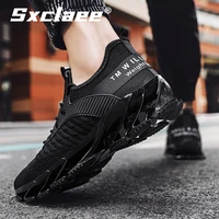 sxclaee fashion blade mens casual shoes breathable wear resistant sports shoes sweat absorbent and deodorant male shoes