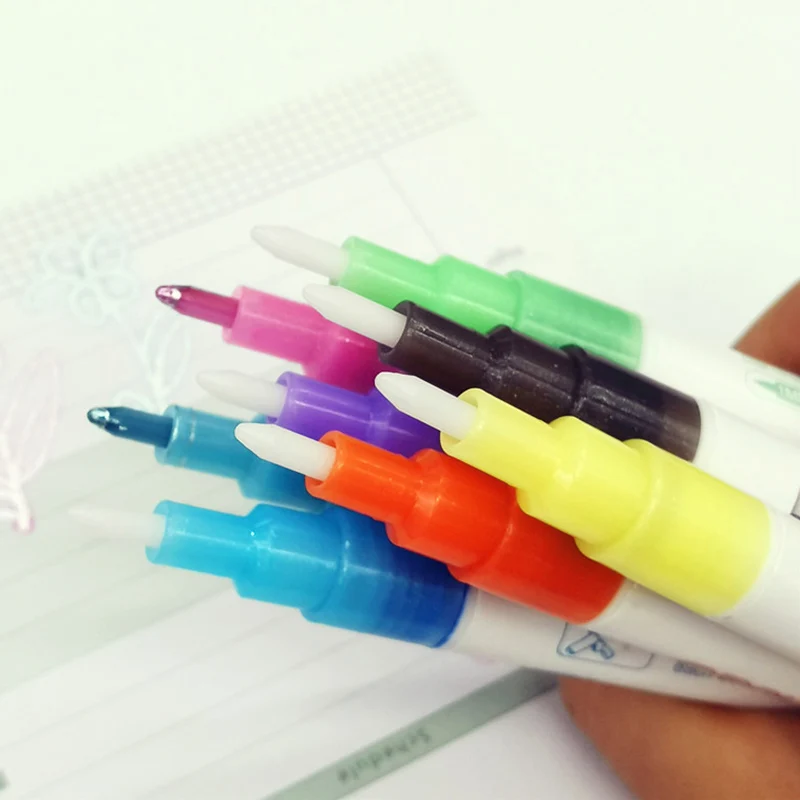 

8 Color Double Line Outline Pen Double Colors Marker Pen for Card Writing Drawing DTT88