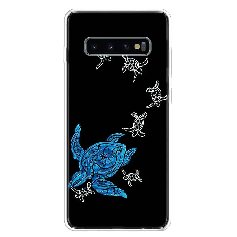 Cartoon Sea Turtle Tortoise For Samsung Galaxy A51 A50 A71 A70 Phone Case A40 A41 A30 A31 A20E A21S A10 A11 A01 5G A6 A8 + A7 A9 images - 6