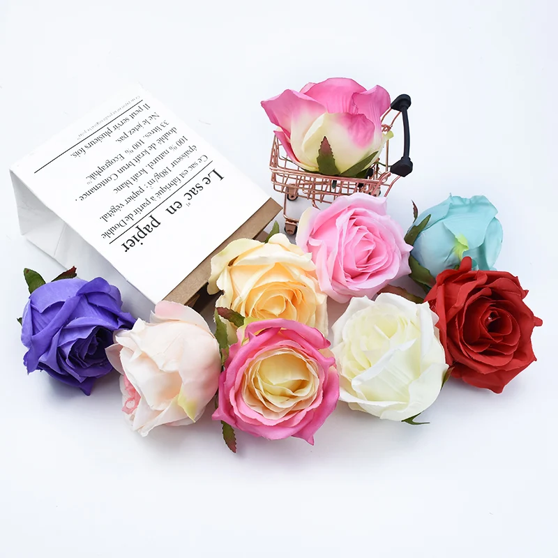 1/5 штук шелковые розы Скрапбукинг Декоративные цветы стены свадьба фон Арка