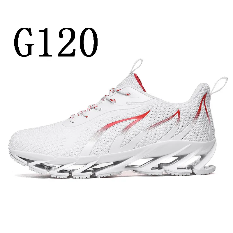 G120-White Мужская обувь для бега новые трендовые дышащие модные кроссовки Повседневная спортивная обувь уличные кроссовки для бега - Цвет: G120-White