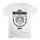 Conor McGregor 202 Мужская футболка с изображением тигра еды, повседневная мужская футболка с коротким рукавом для фитнеса, белая