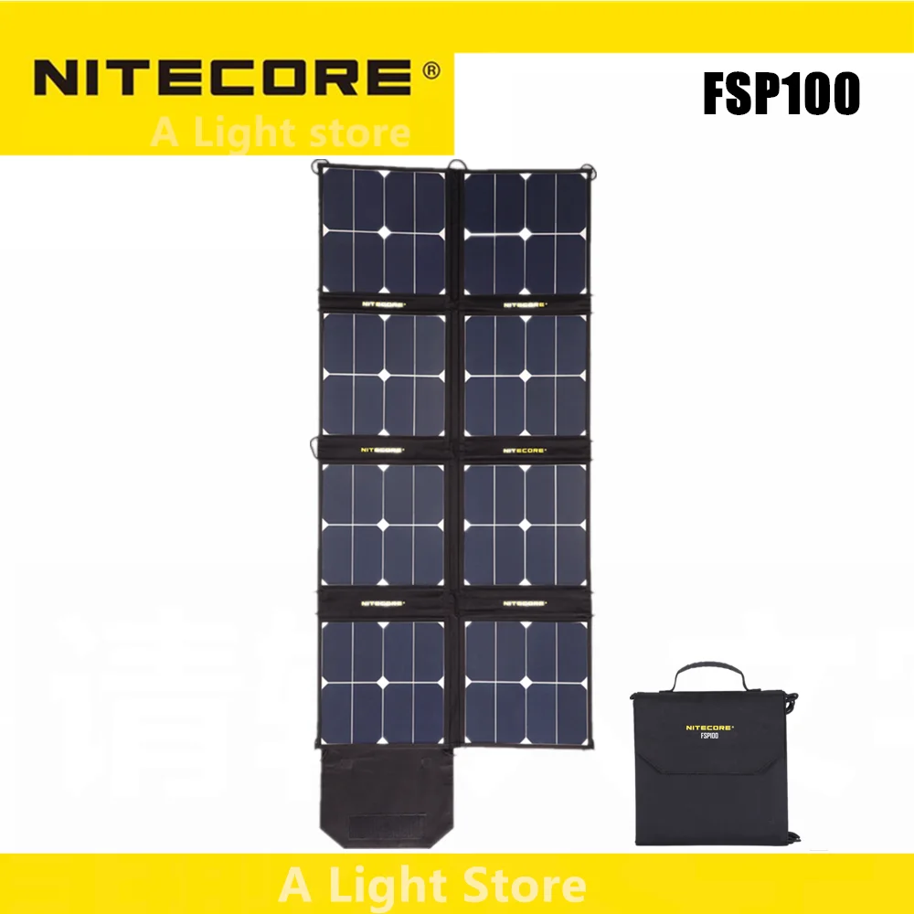 Складная солнечная панель Nitecore FSP100 FSP100W 100 Вт адаптер питания для путешествий