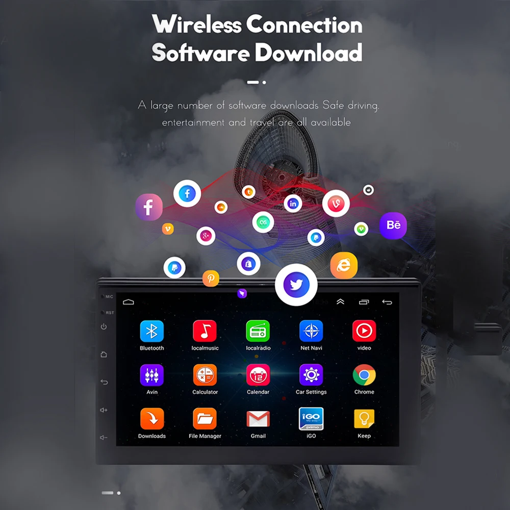 Автомагнитола 2 Din мультимедийный видеоплеер с GPS-навигацией Wi-Fi Bluetooth Android 10 0