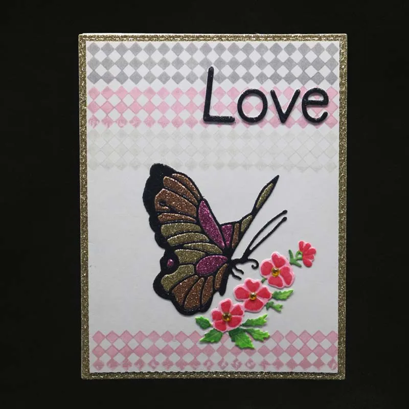 YINISE металлические режущие штампы для трафареты скрапбукинга бабочка цветок