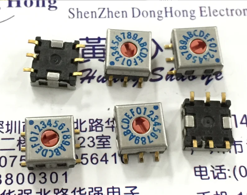 

Fujisoku Fuji 16 gear 7*7 Соединительный поворотный циферблат 0-F переключатель кодирования smr7116 обратный код