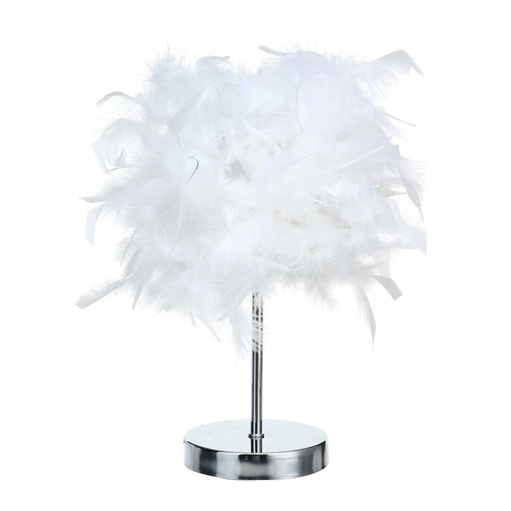 Настольная лампа с абажуром элегантный романтический ночсветильник белыми