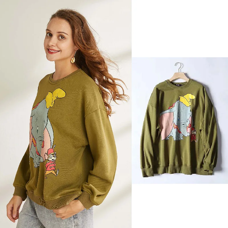 QQ0418 Sweatshirt Женская одежда, толстовка с капюшоном в виде короля льва, пуловер, уличная одежда с героями мультфильмов,, осенняя футболка с капюшоном и рукавом оверсайз - Цвет: QQ0418 Sweatshirt