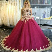 sweetheart ball gown quinceanera dress glamorous golden lace applique sleeveless lace up party dress fluffy tulle sexy 16 dress