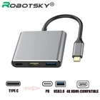4k HD USB Тип c к HDMI-совместимый 90 Вт PD USB 3,0 концентратор экран дисплея USB C HDMI-совместимый аудио видео конвертер Новинка