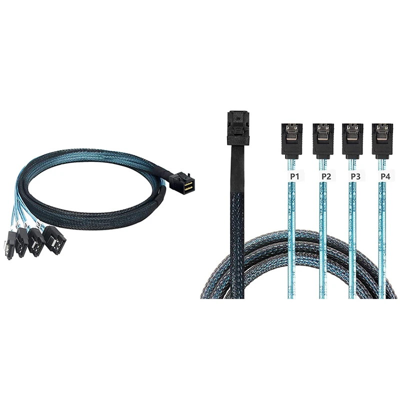 

Internal Mini SAS to SATA Cable, SFF-8643 for Raid Controller Hard Drive