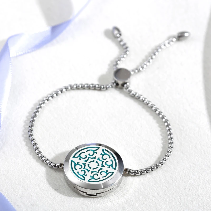 Браслет для ароматерапии 316L нержавеющая сталь диффузор эфирного масла медальон