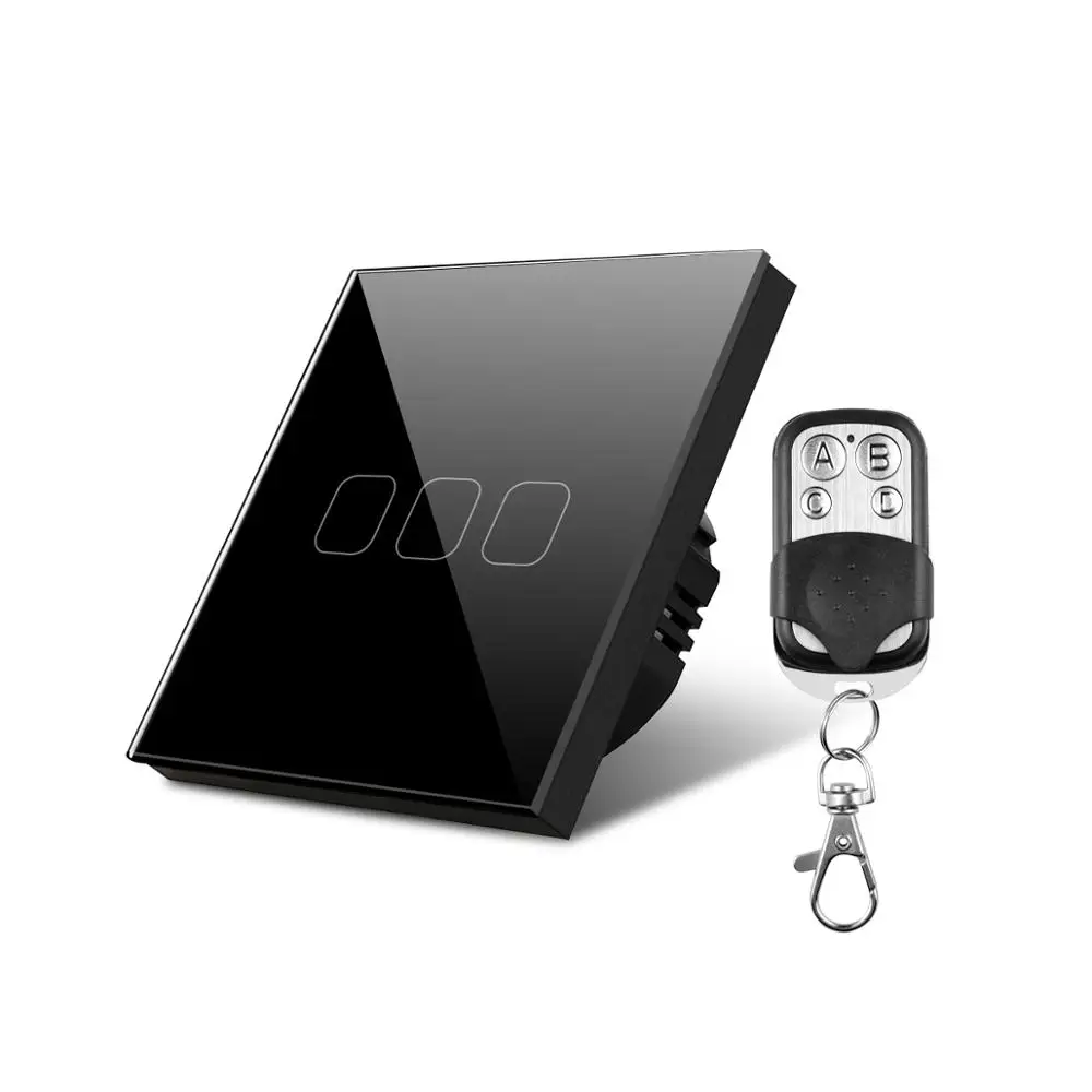 Сенсорный выключатель европейского стандарта 1/2/3 клавиши 1 канал 220 В настенный