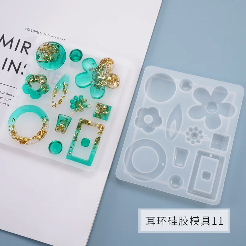 

Earrings Epoxy Resin Mold Keychain Pendant Silicone Mold Earrings Mold DIY Crafts Jewelry Accessories Casting Earrings For Resin