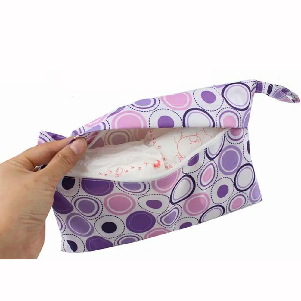 

Fashion Mummy Maternity Washable Reusable Waterproof Zipper Tote Nappy Storage Pouch Dry Diaper Wet Bag