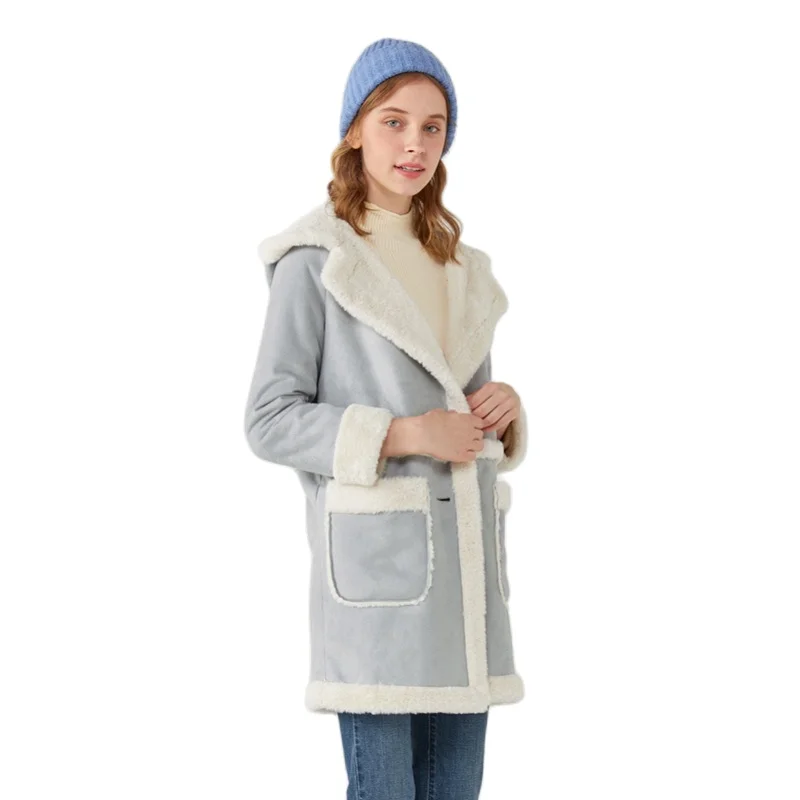 Куртка ветровка SEMIR женская Свободное длинное кашемировое пальто теплая зимняя