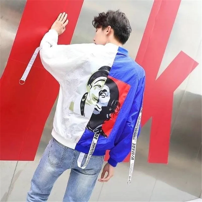 

Spring And Autumn Men's Jackets, Bra Chain, Hip Hop, Funny Printing, High Street Clothing, 2021 Hot-Selling Loose Casual Tops