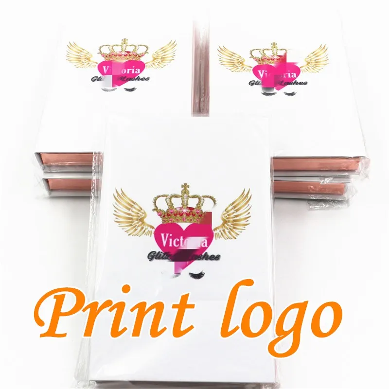 

Print logo Mink Lashes Creative Eyelashes Package Four pairs Eyelash Box Wholesale Empty Lash Box Tray Rectangle Case 25mm lash