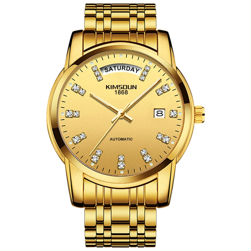 Часы KINSDUN мужские автоматические механические из нержавеющей стали|Мужские часы|