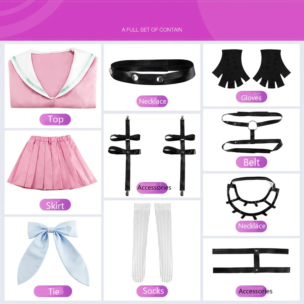 Anime Danganronpa V3 Miu Iruma Cosplay Costume for Women Girl Halloween Party Uniform Christmas Gift Girlfriend |