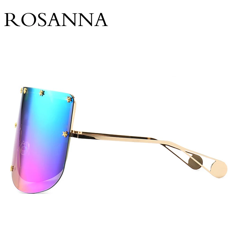 ROSANNA, винтажные Защитные солнцезащитные очки, маска, солнцезащитные очки для женщин и мужчин,, негабаритные ветрозащитные очки, одна оправа, большая оправа, солнцезащитные очки