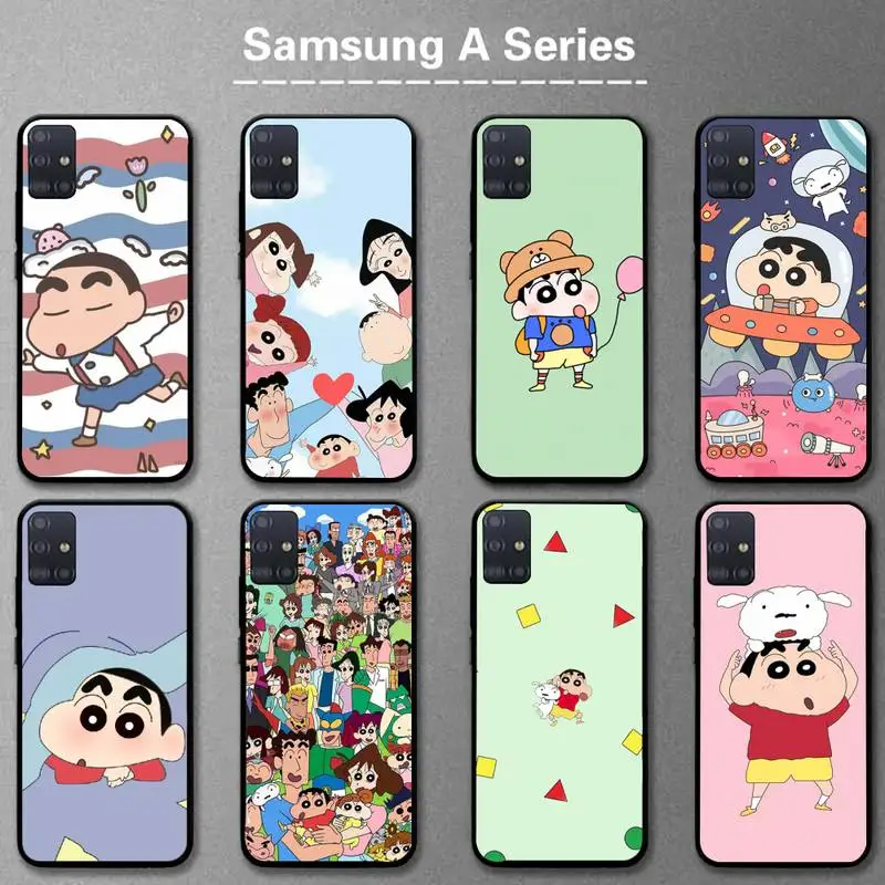 

Cartoon Crayons Shin cute Chan Phone Case For Samsung A01 A10 A02 A20 A31 A40 A50 S A52 A51 A70 A71 A80 A91 Cover Fundas Coque