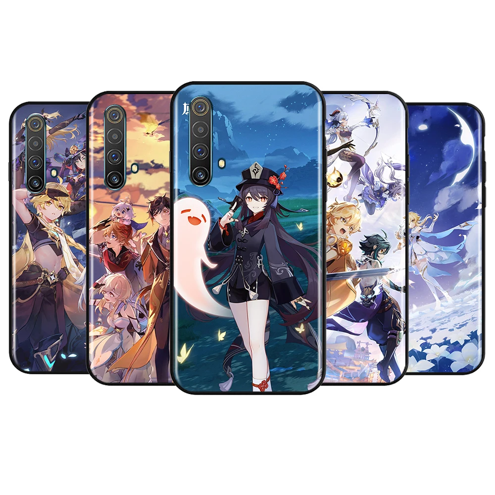

Hot Japanese Cute Anime Amber For OPPO Realme 8 7 6s 6 5 3 2 Pro 5G Global V15 5 3 5G Silicone Black Soft Cover Phone Case