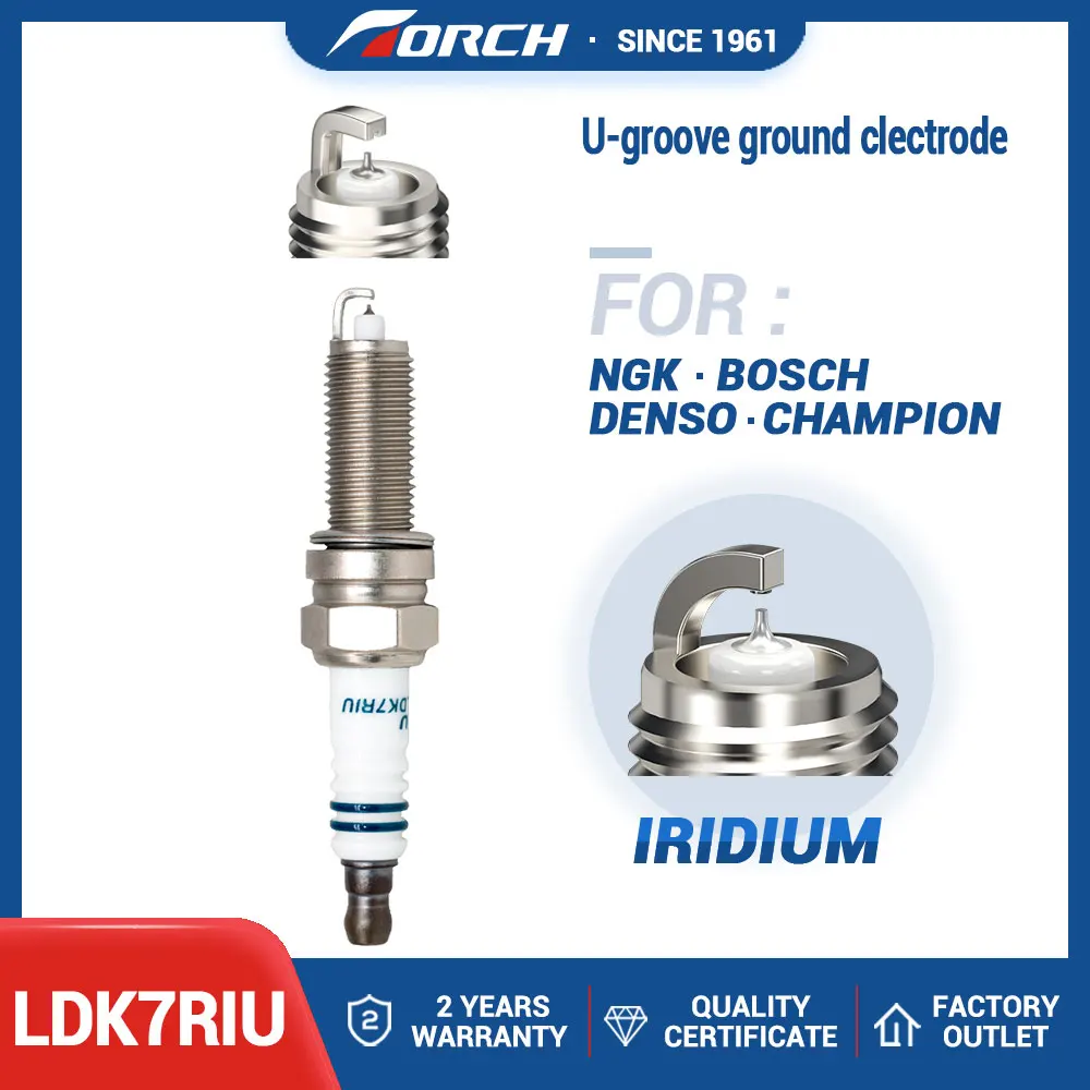 

China Original TORCH LDK7RIU Iridium Spark Plug Igniton Plug for Tiggo 4g16 Engine U-groove Ground Clectrode