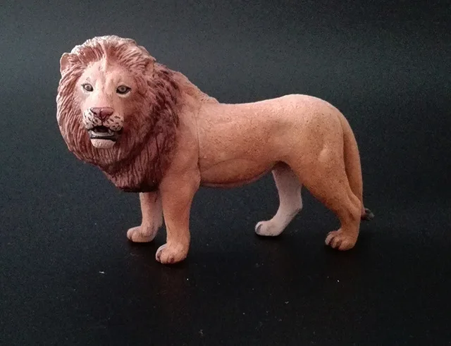 lion Оригинальная натуральная дикая джунгли, ферма, животное, птица, серия, леопард, кошка, пантера, ягуар, Коллекционная модель, детская игрушка, подарок для детей - Цвет: lion